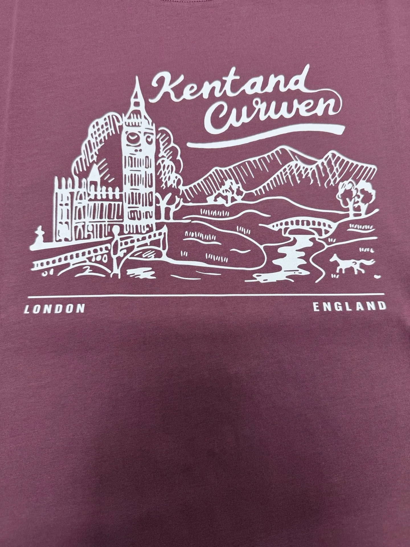 Kendiwen 26New Arrival Spring and Summer Series Men's and Women's British Landscape Printed Micro-wide Short-sleeved T-shirt Size: S.M.L.XL.XXL.